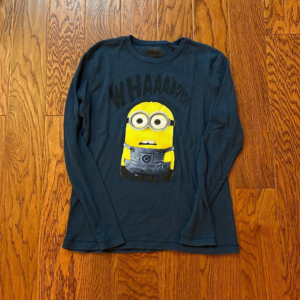 Minion Waffle Long Sleeve T-Shirt
